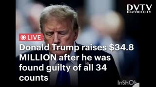 One night Trump's donated $35m after Guilty Champ! Wow!