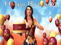 Wonder Woman says Happy Birthday to you. ( ASL )