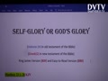 SelfGlory or God's Glory (Part 1 of 12)