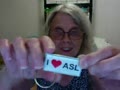 i Love ASL key chain