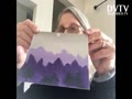 Purple mountains notecard