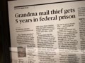 Grandma mail thief.