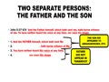 THE FATHER & THE SON= SEPARATE?