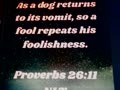 As a dog returns to its vomit!