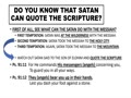 Did you know Satan can quote the Scripture?